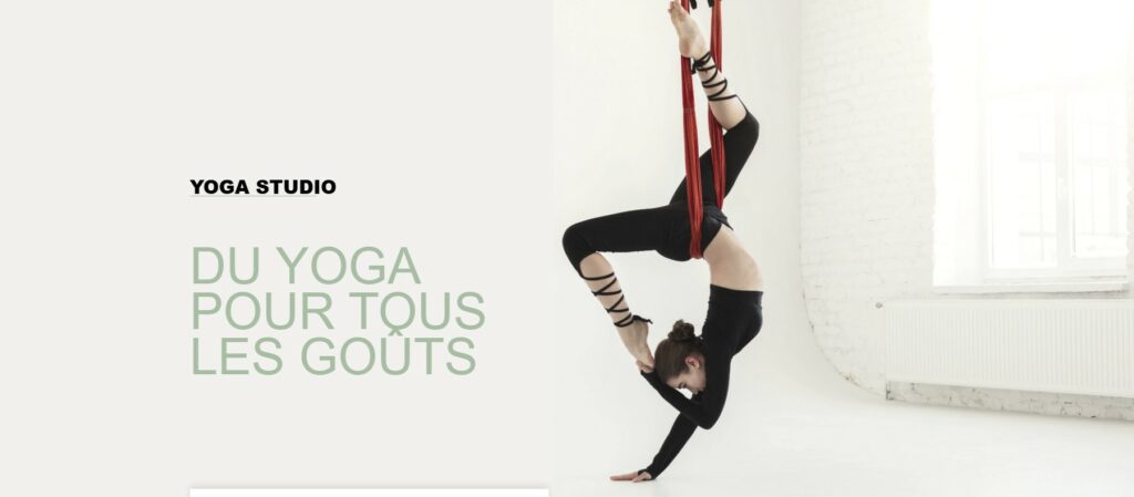 "Capture d'écran page d'accueil du site yogacrobatik.fr"